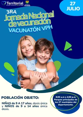 ¡Caldas dice sí a la salud! participa en la tercera jornada nacional de vacunación este sábado 27 de julio